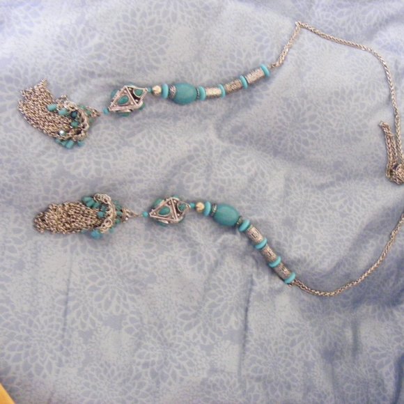 Unknown Jewelry Blue Howlite Open 28 Inch Necklace Poshmark